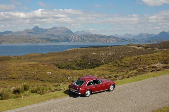 There are superb views to be seen all along the Applecross Coast Road. This photo shows the view across Loch Torridon towards the Torridon Mountains.